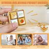 2pc Novelty Fidget Keyboard Keychain, Finger Fidget Clicker with Light