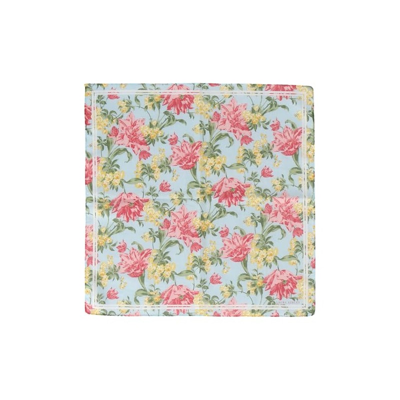 [ローラ アシュレイ] レディース プリントハンカチ 05506011 ハンカチ 女性 花柄 05506011B ブルー[B]