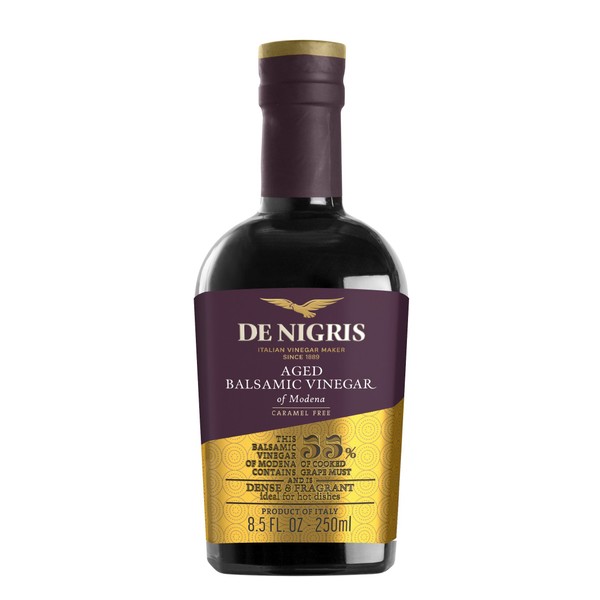 De Nigris Aged Balsamic Vinegar of Modena, 8.5 Ounce (Pack of 6)