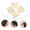 Baluue 4pcs Lightweight Side Comb Set with Pearl Design Portable