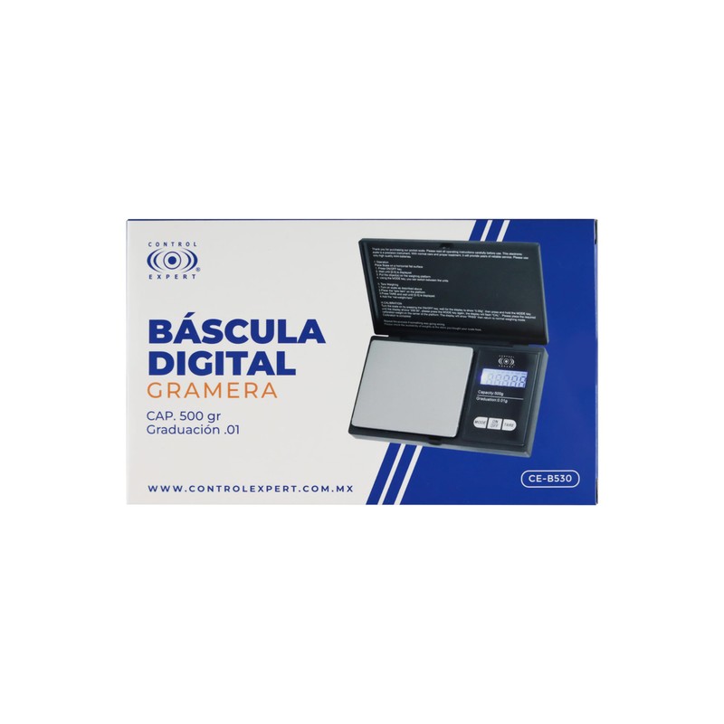 CONTROL EXPERT Bascula Digital Gramera 0.01gr 500gr Gramos Química Joyería