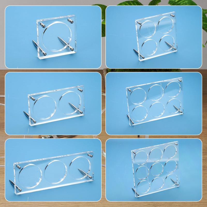 PATIKIL 2.5" Acrylic Coin Display Frame, 3D Floating Display Case