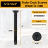 5/16-18 x 3" Flat Head Thread Cutting Self Drilling Deck