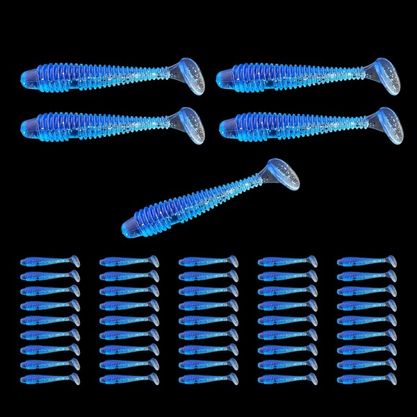 Soft Swimbaits 2 Inches, Paddle Baits for Bass Trout Crappie,