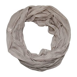 ACC Dots Women's Silk Loop Scarf, Taupe dots