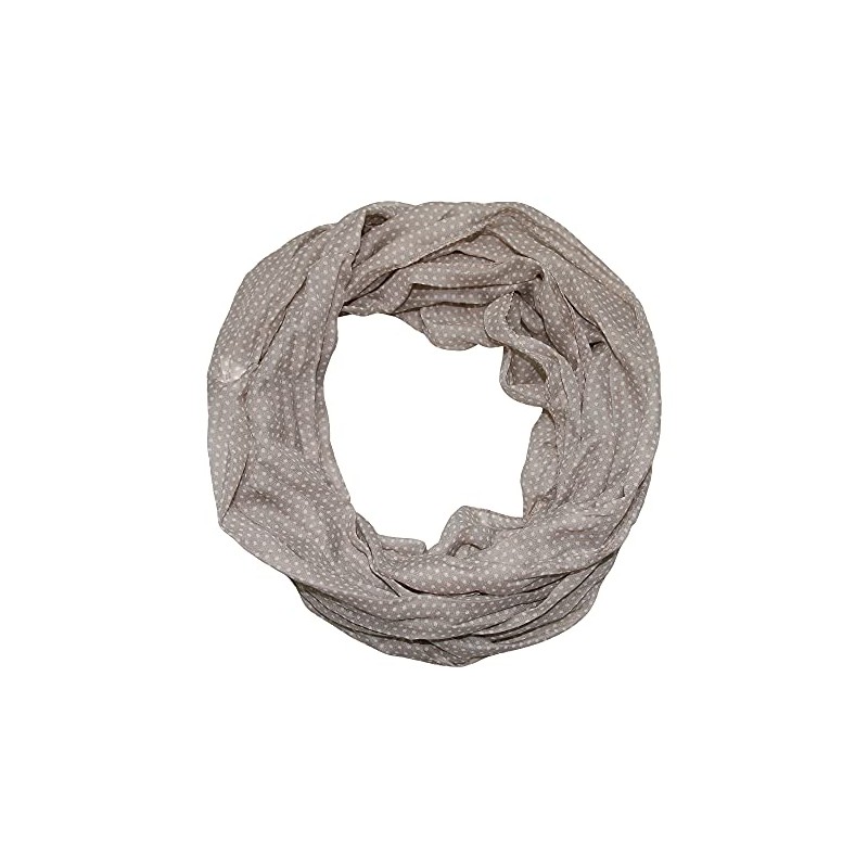 ACC Dots Women's Silk Loop Scarf, Taupe dots