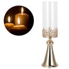 Candle Holder Ornament European Style Wrought Iron Glass Candlestick Wedding