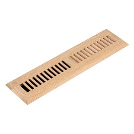 Homewell White Oak Wood Floor Register, Drop in Vent Cover, 2x10 Inch, Unfinished