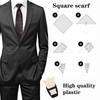2 Pack Pocket Square Holder,Thin and Durable Gentlemen Hanky Silk