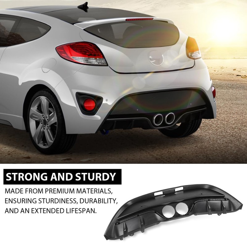G-PLUS Bumper Cover Rear Lower Compatible with Hyundai Veloster 2013-2017