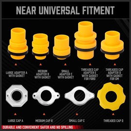 Einesin No-Spill Coolant Funnel Kit, 15 Piece Fluid and Oil Funnel Set, Allows Access To Hard-To-Reach Radiators, Universal Fitment Applicable to Any Vehicle