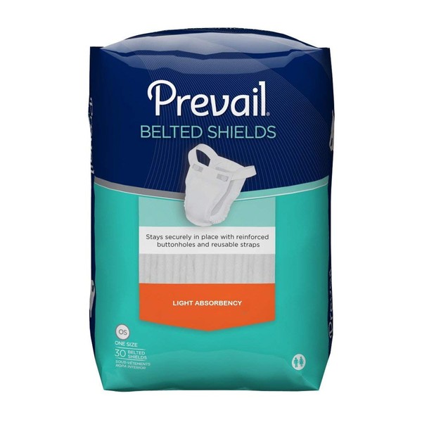 Prevail Belted Undergarment Shields, Heavy Absorbency, PV-324 - Pack of 30