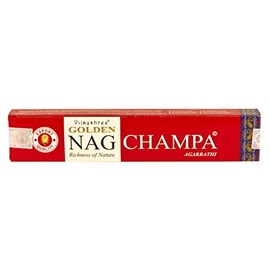 3 X VIJAYSHREE NAG CHAMPA Incense Sticks Packs 15g with Souvenir Badge By Sterling Effectz