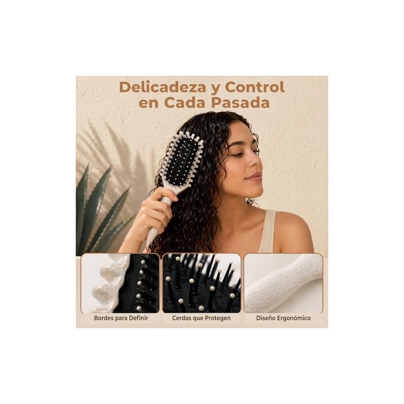 Cepillo Para Cabello Rizado Para Mujeres,cepillo definidor de rizos. |