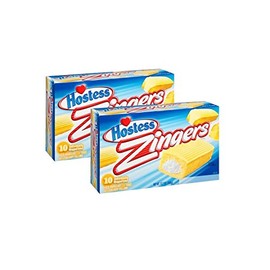 Hostess Zingers Vanilla Cakes 10 Cakes (2 Boxes)