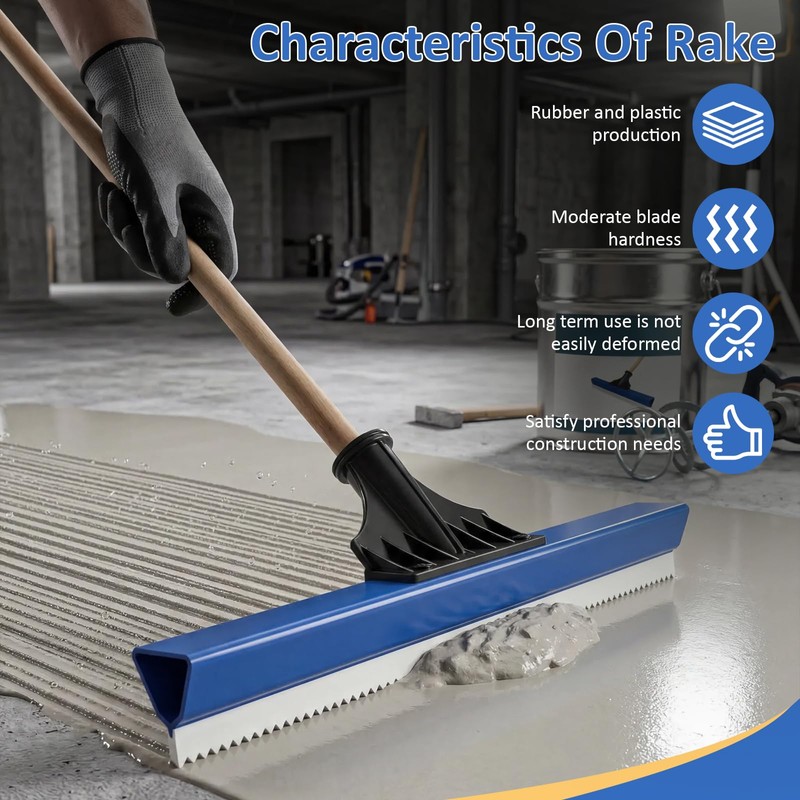 2 Pack 16 Inch Epoxy Floor Squeegee, Notched Squeegee for