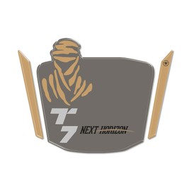 labelbike - 3D Sticker for the Windscreen of Motorcycle Decoration and Protection Made of Resin Compatible with Yamaha Tenere 700 2025 Colour Gold