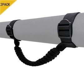 2Pcs Roll Bar Grab Handles Grip Handles Universal fit for Jeep Wrangler YJ TJ JK JKU JL JLU Sports Sahara Freedom Rubicon X & Unlimited 1995-2020 Black