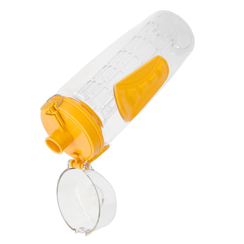 Fruit Infuser Water Bottle Anti Slip Grip Flip Top Lid