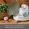 Elements 7x2.25x11.5 Inch Metal Green Leaf Tabletop Decor