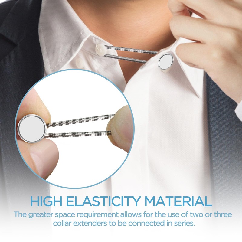 12 PCS Shirt Collar Button Extenders for Men's Dress Shirts,