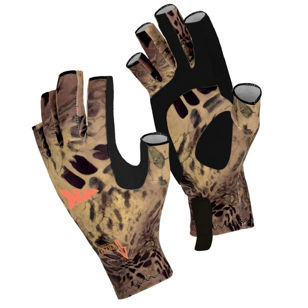 KastKing Sol Armis Sun Gloves UPF50+ Fishing Gloves UV Protection Gloves Sun Protection Gloves Men Women for Outdoor, Kayaking, Rowing, Hunting, Multi-Purpose Prym1,Large - X-Large