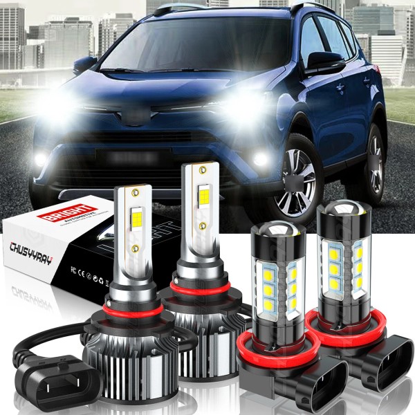 CHUSYYRAY For Toyota RAV4 2016 2017 2018 6000K 4pc LED
