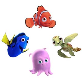 SSND Sea World Fish Characters (Nemo, Dory, Pearl & Squirt), Vinyl Decal Sticker, Approx 4 inch Each SS&Ds - 1195