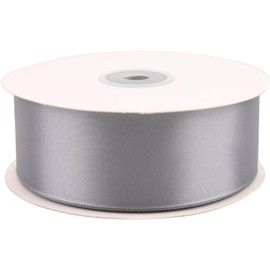 Hoisre 1-1/2 inch Gray Polyester Ribbon 50 Yards for Wedding Invitations, Bridal Bouquets, Sewing, Party Decorations, Gift Wrapping and More