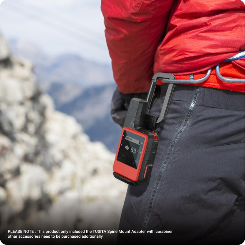 TUSITA Spine Mount Adapter with Carabiner Compatible with Garmin inReach