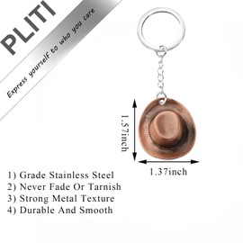 PLITI Western Gift Western Rodeo Gift Country Girl Gift Cowboy Hat Keychain For Cowboy Cowgirl (cowboy hat kyCA)