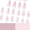Pokengda Diseño De Uñas A Presión Con Forma De Almendra,