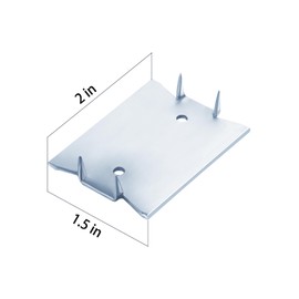 Wensilon(190 pcs) Zinc 1.5X2 Inch 16-Gauge Anti-Nail Protection Plate Shield, Nail Plate for Wood Studs, Steel Cable Wire Protector Plate with Sharp Pointed Prongs for Protection Plumbing and Wiring