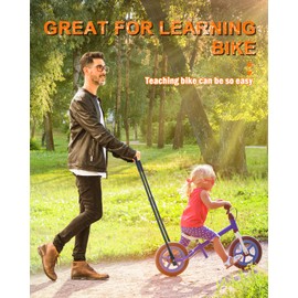 LEICHTEN Bike Safety Trainer Handle for Children,6 Height Adjustable Sturdy Balance Bike Accessories for Kids,Teaching Riding Without Training Wheels