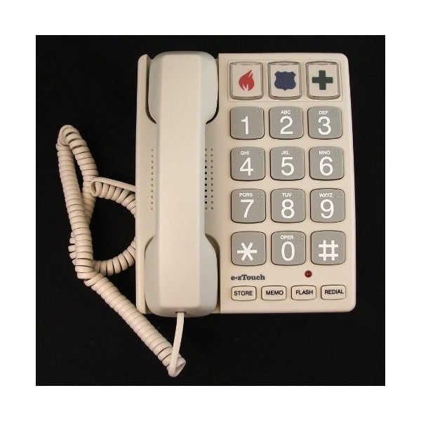 Cortelco 240085-Voe-21f Big Button Sand Corded Phone