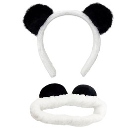 1 Headband, 1 Headband, Panda Ear Hair Accessories, Cute Plush Face Wash Headband, Fluffy And Fashionable, Convenient Toiletries For Women.