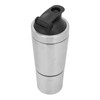 Protein Shaker Bottle with Scale Portable Stainless Steel Double Section
