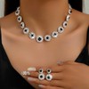 Fashband Crystal Bridal Wedding Jewelry Set Sparkly Necklace Earrings Prom