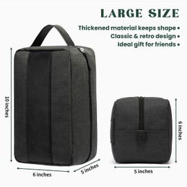 Vorspack Toiletry Bag for Men - Water Resistant Travel Bag for Toiletries, Bathroom Essentials, Travel Accessories, Gifts - Grey