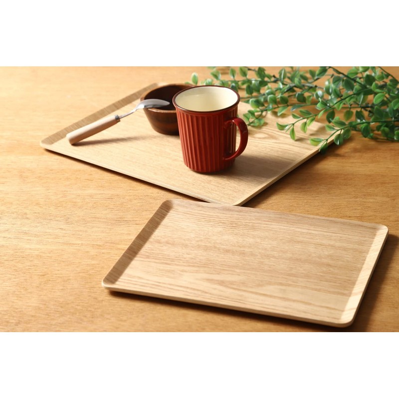 Kicoriya Wooden Tray, Wooden Tray, Cafe, Rectangular Tray (Non-Slip)