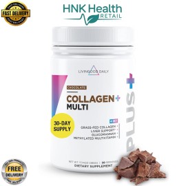 Livingood Daily Collagen Powder for Women & Men - Chocolate, 30 Servings