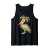 Mardi Gras Pelican Louisiana Parade Animal Lover Mens Womens Tank