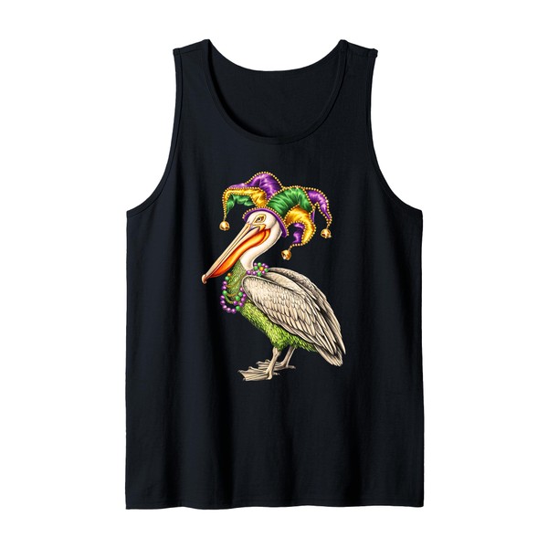 Mardi Gras Pelican Louisiana Parade Animal Lover Mens Womens Tank