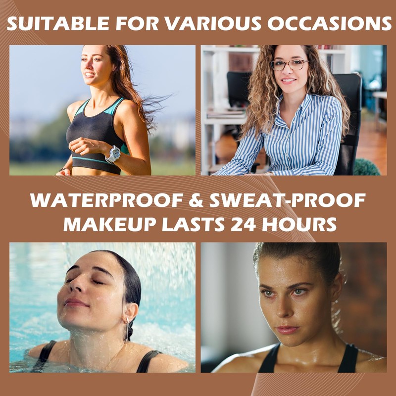 LOKFAR Microblading Eyebrow Pen, 2-In-1 Dual-Ended Waterproof Eyebrow Pencil with