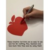 Red Apple Large Single Color Creative Cut-Outs, 5.5" x 5.5",