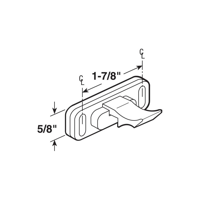 Prime-Line F 2606 White Plastic Sliding Spring-Loaded Window Lock (Single