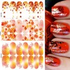 6 Sheets Fall Gel Nail Stickers Self-Adhesive Fall Gel Nail