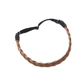 Real Fashion Hair Extensions Braided Headband Women Plaited Synthetic Hair Braid Headbands Hairpiece for Women Light Auburn