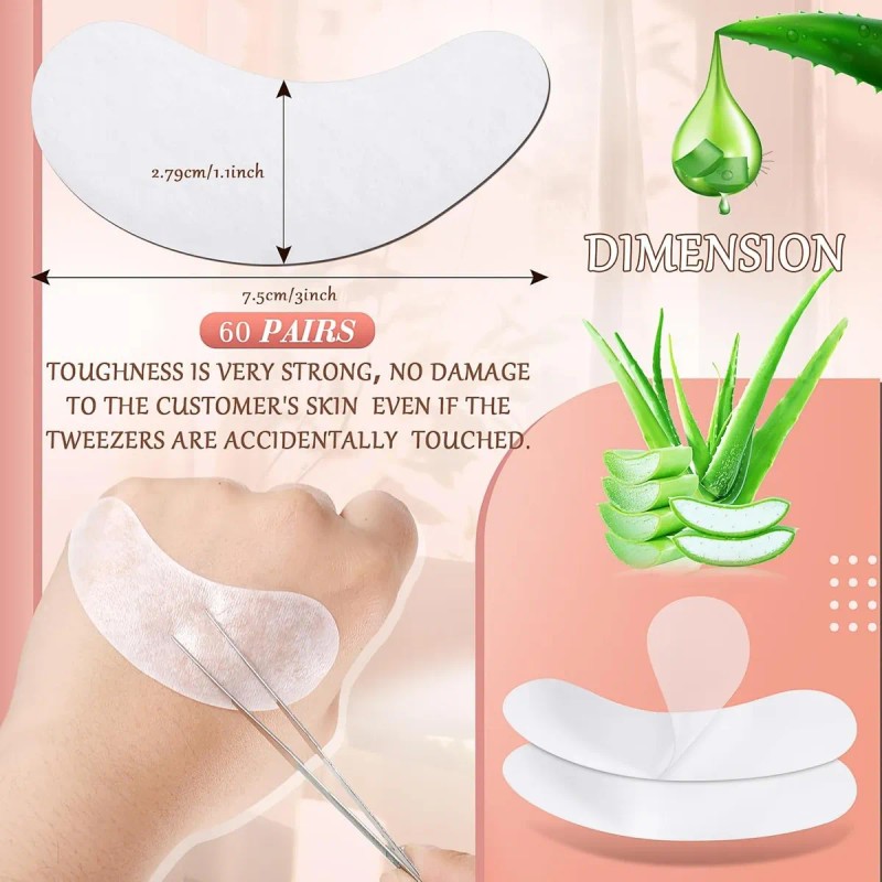 200 Pares Parches Empaque Hidrogel Para Ojos Pestañas Mink Verde