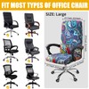 Smiry Stretch Printed Office Computer Chair Covers, Universal Desk Rotating